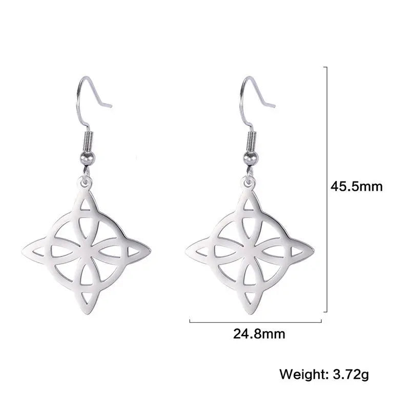 Titanium Earrings Elegant Ornament Hollowed-out-Jewearrings