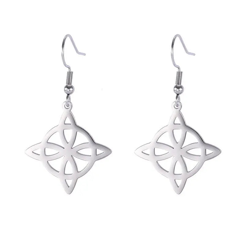 Titanium Earrings Elegant Ornament Hollowed-out-Jewearrings