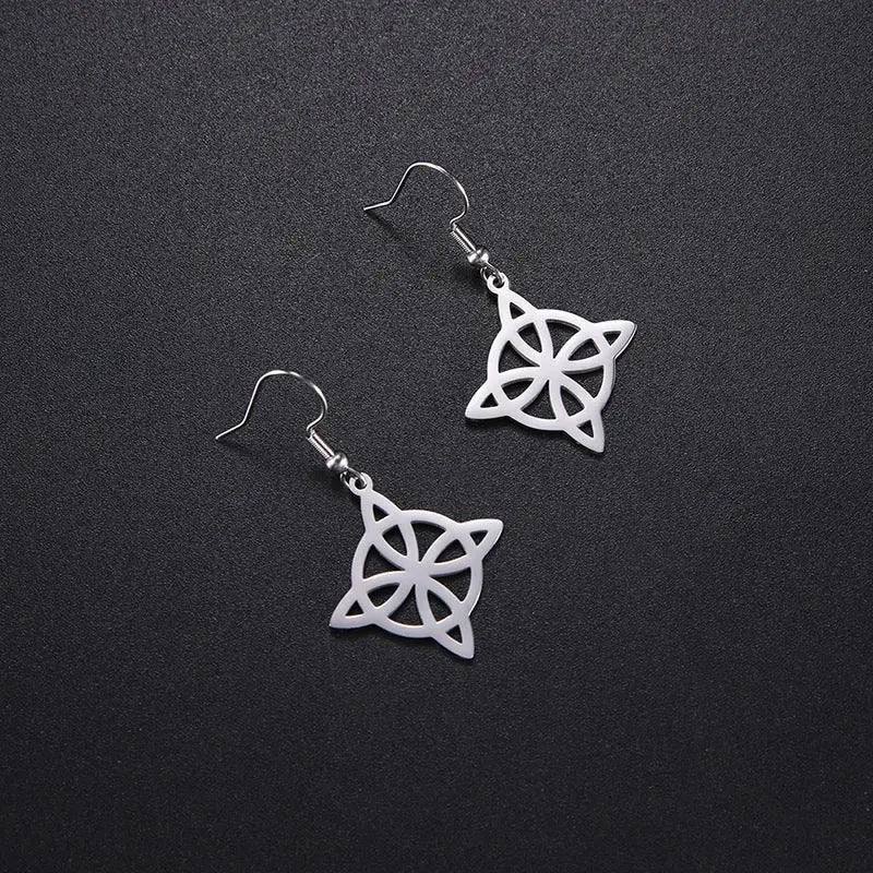 Titanium Earrings Elegant Ornament Hollowed-out-Jewearrings