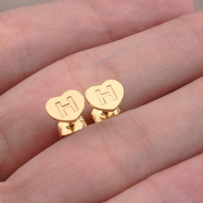 Titanium Earrings English Letter-Jewearrings