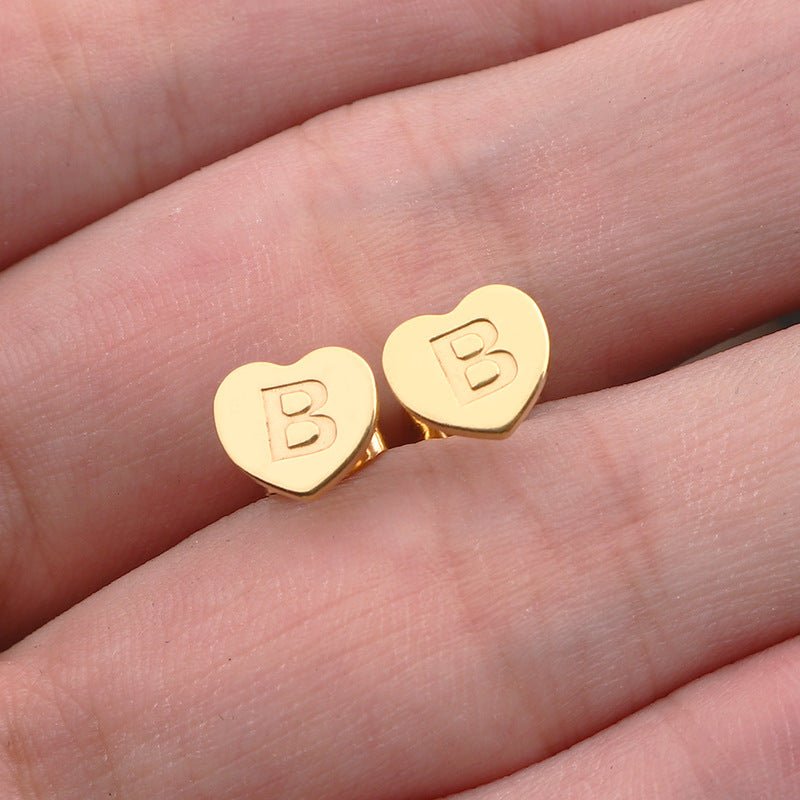 Titanium Earrings English Letter-Jewearrings