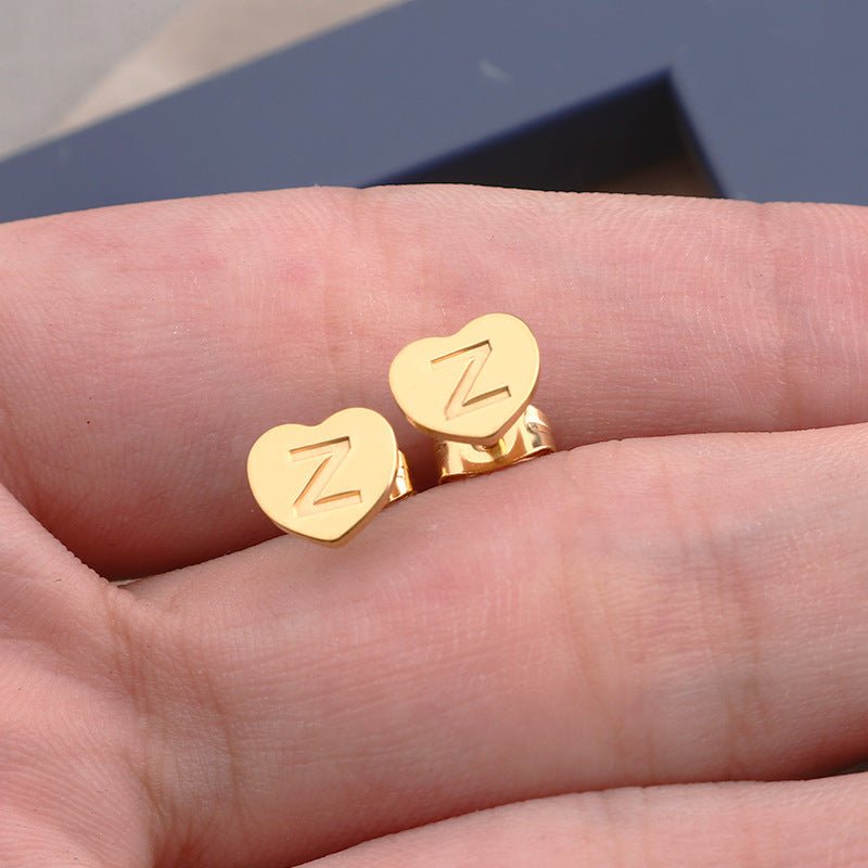 Titanium Earrings English Letter-Jewearrings