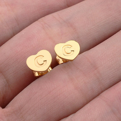 Titanium Earrings English Letter-Jewearrings