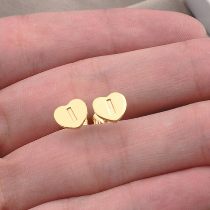 Titanium Earrings English Letter-Jewearrings