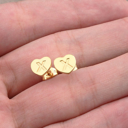 Titanium Earrings English Letter-Jewearrings