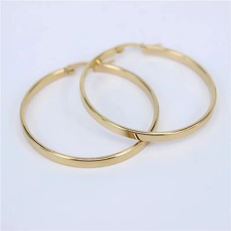 Titanium Earrings Exaggerated Hoop Earrings-Jewearrings