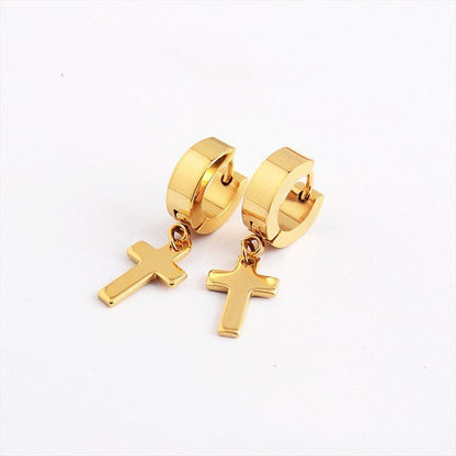 Titanium Earrings - Fashion Cross Style-Jewearrings