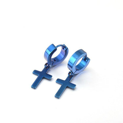 Titanium Earrings - Fashion Cross Style-Jewearrings