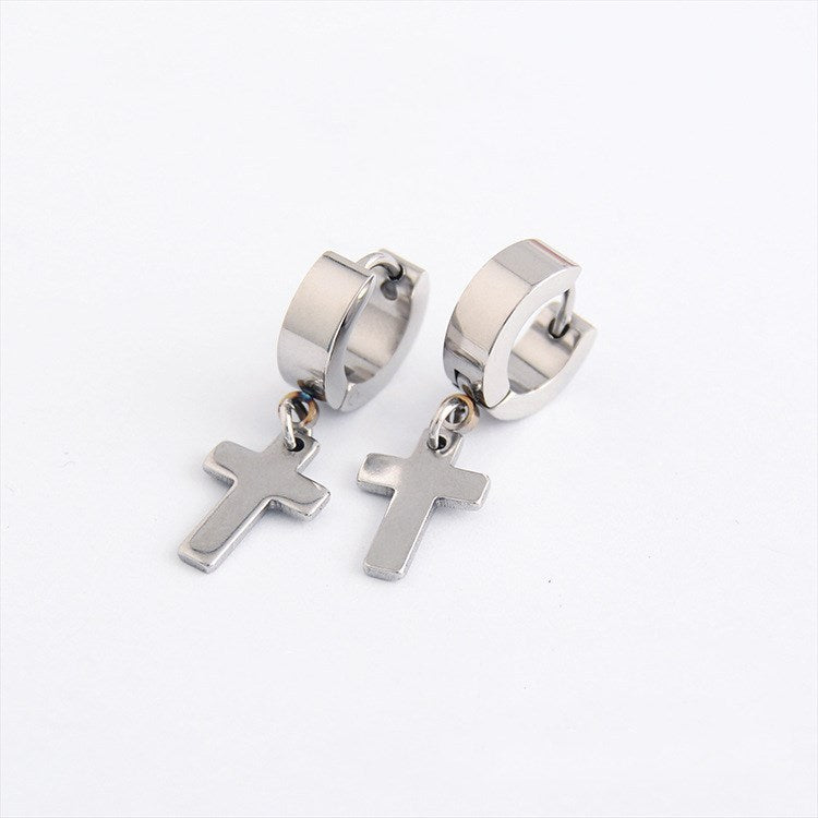 Titanium Earrings - Fashion Cross Style-Jewearrings