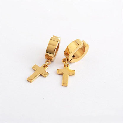 Titanium Earrings - Fashion Cross Style-Jewearrings