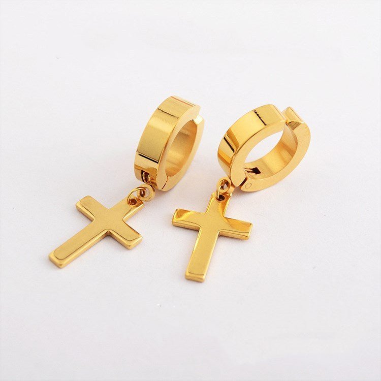 Titanium Earrings - Fashion Cross Style-Jewearrings