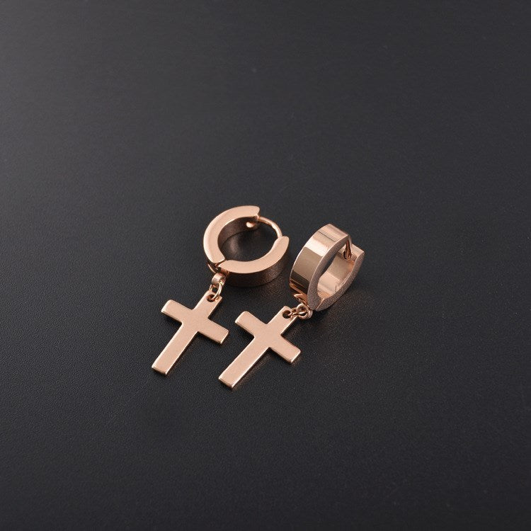 Titanium Earrings - Fashion Cross Style-Jewearrings