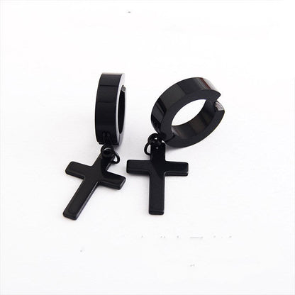 Titanium Earrings - Fashion Cross Style-Jewearrings