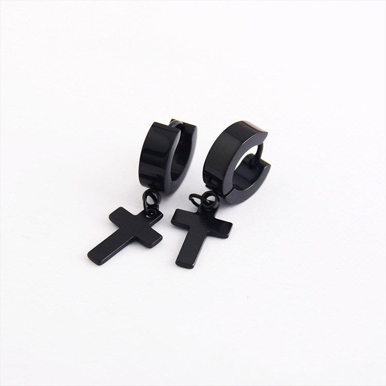 Titanium Earrings - Fashion Cross Style-Jewearrings