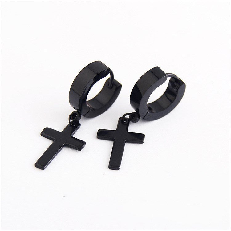 Titanium Earrings - Fashion Cross Style-Jewearrings