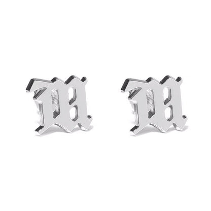 Titanium Earrings Fashion Letter Earrings-Jewearrings