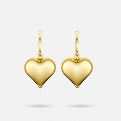 Titanium Earrings Fashionable Heart-Shaped-Jewearrings