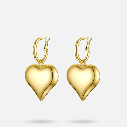 Titanium Earrings Fashionable Heart-Shaped-Jewearrings