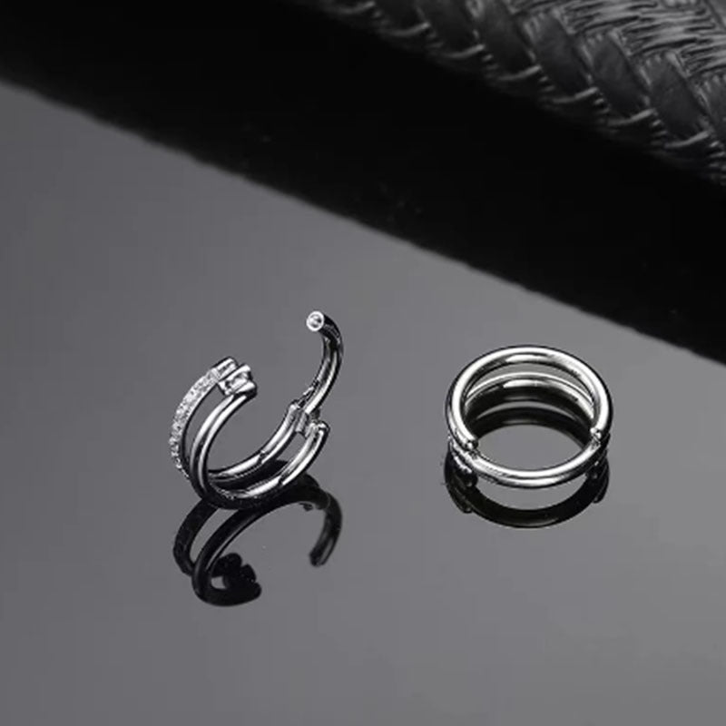 Titanium Earrings G23 Zircon Nose Ring-Jewearrings