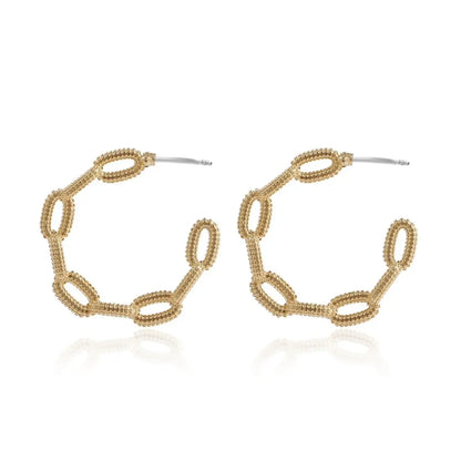 Titanium Earrings Geometric Alloy-Jewearrings