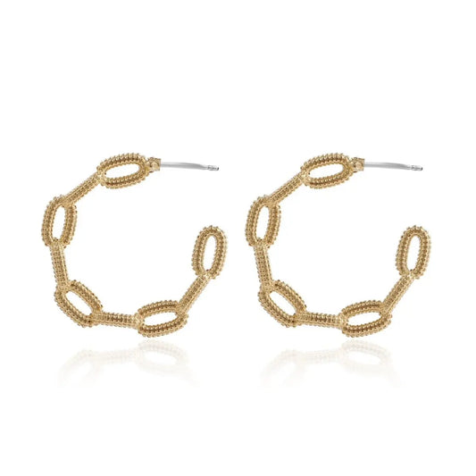 Titanium Earrings Geometric Alloy-Jewearrings