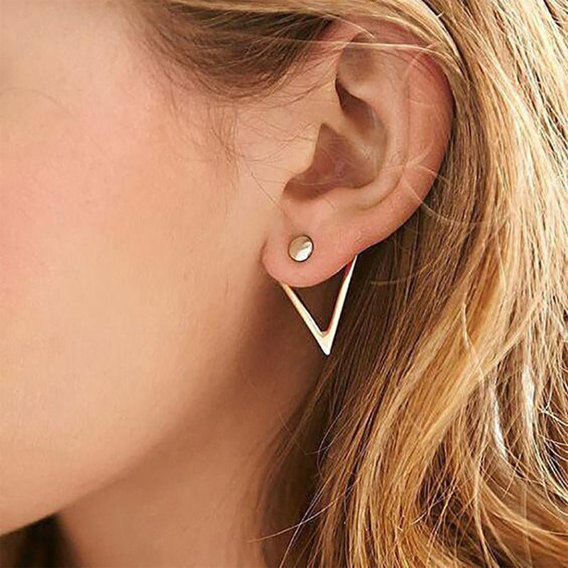 Titanium Earrings Geometric Long Earrings-Jewearrings