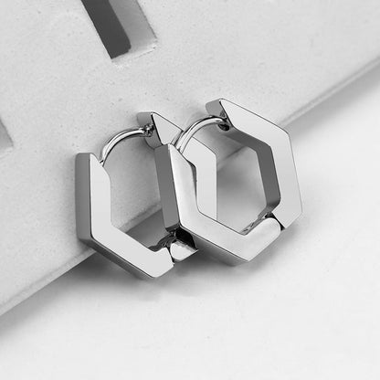 Titanium Earrings Geometric Stud Earrings-Jewearrings