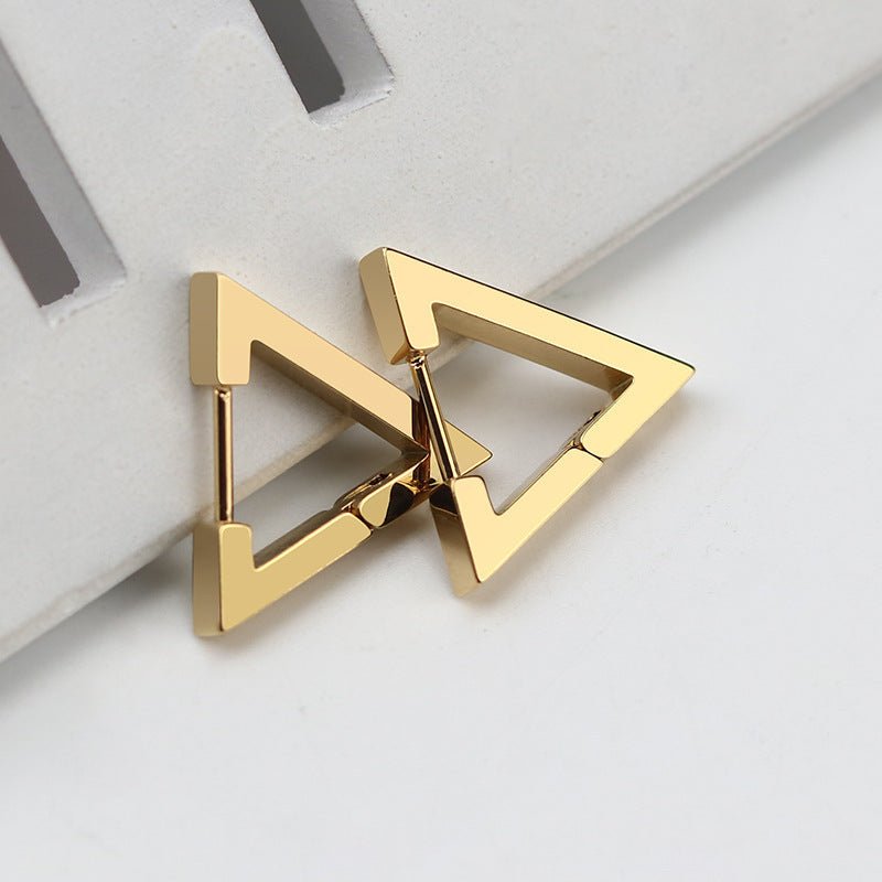 Titanium Earrings Geometric Stud Earrings-Jewearrings