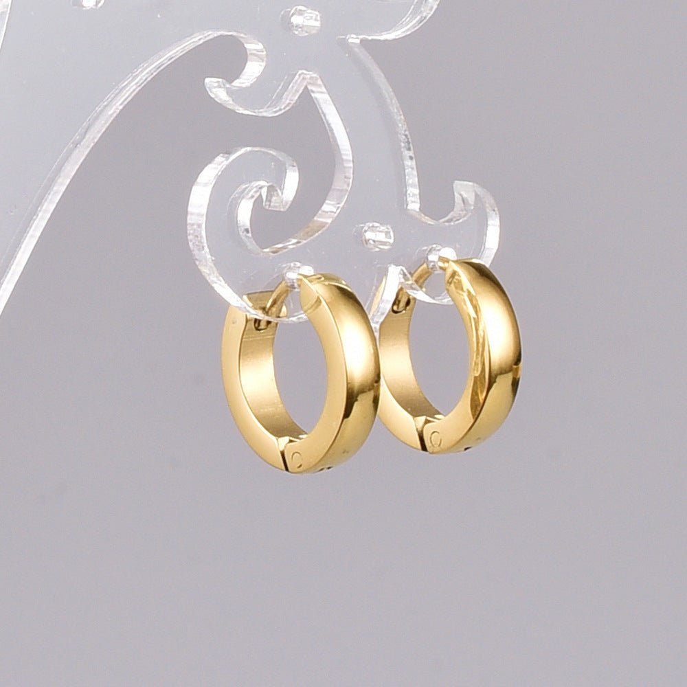 Titanium Earrings Gold Plated-Jewearrings