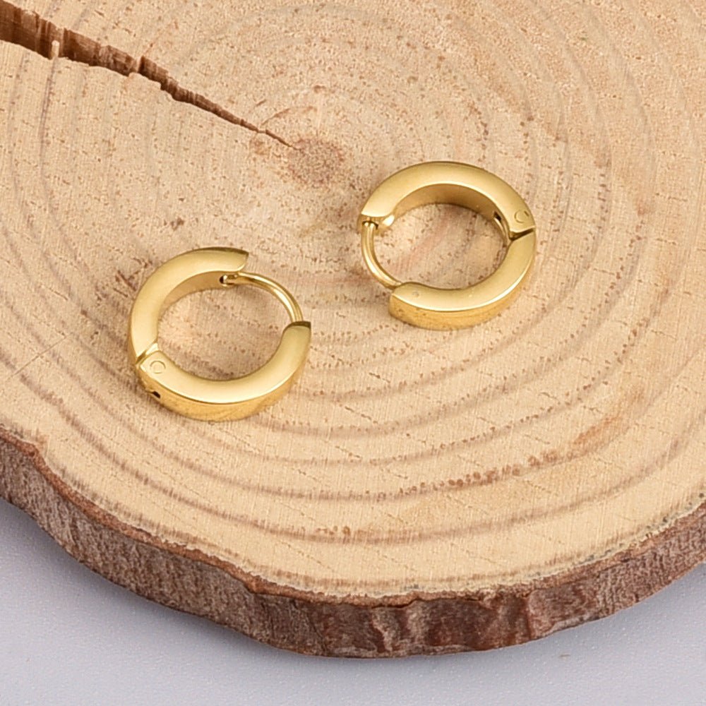 Titanium Earrings Gold Plated-Jewearrings