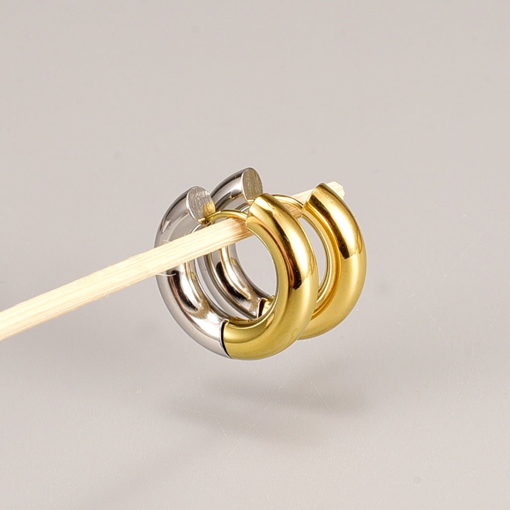 Titanium Earrings Gold Plated-Jewearrings