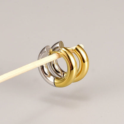 Titanium Earrings Gold Plated-Jewearrings