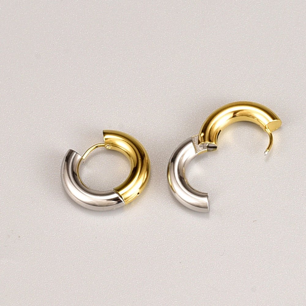 Titanium Earrings Gold Plated-Jewearrings