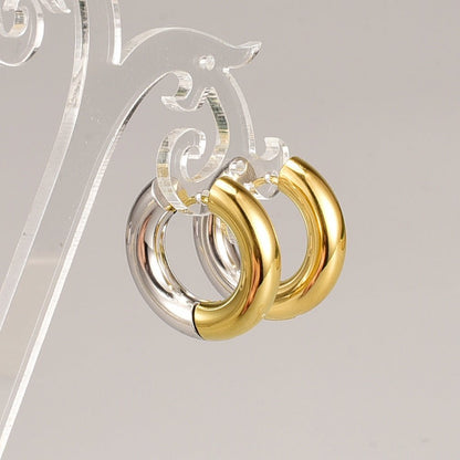 Titanium Earrings Gold Plated-Jewearrings