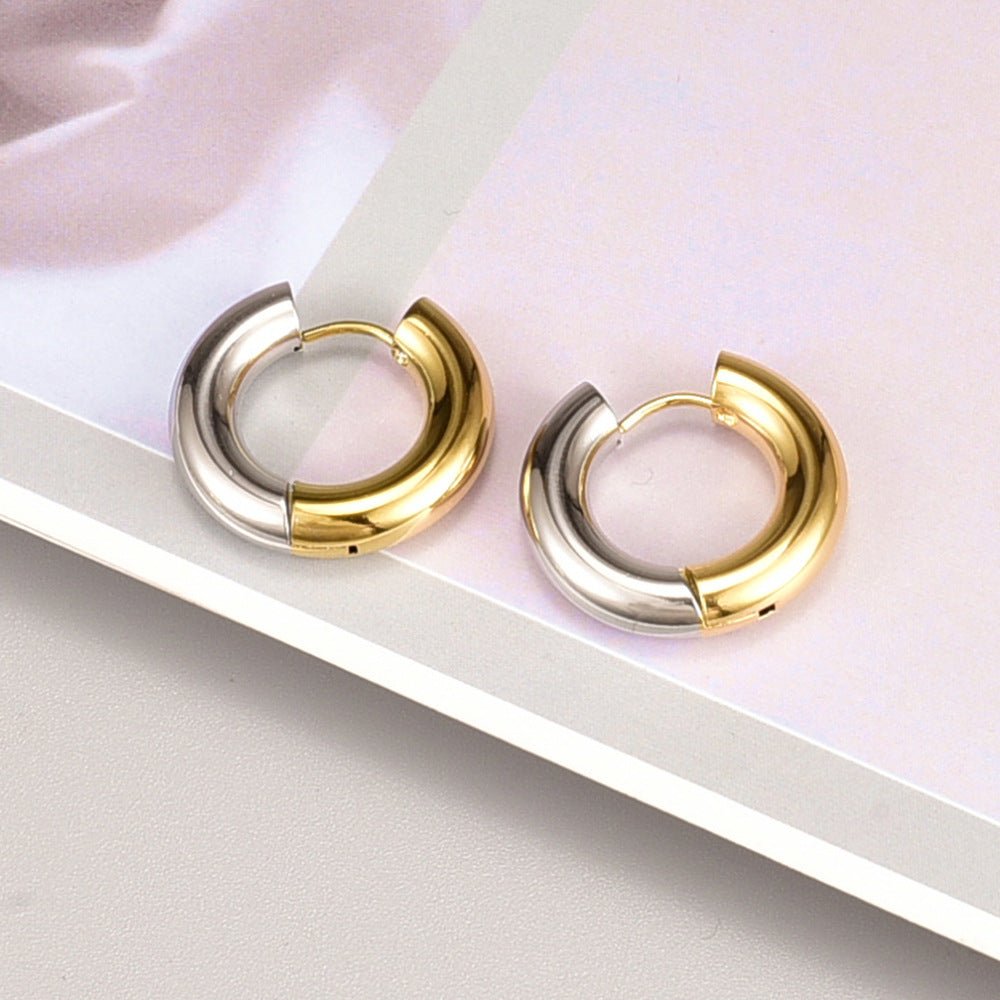 Titanium Earrings Gold Plated-Jewearrings