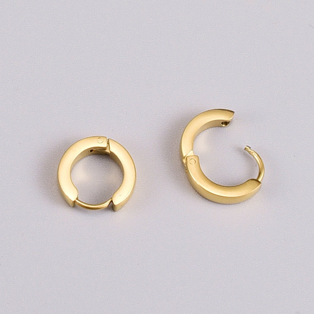 Titanium Earrings Gold Plated-Jewearrings