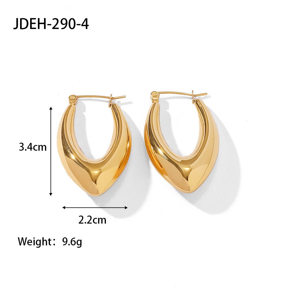 Titanium Earrings - High-class Hollow-Jewearrings