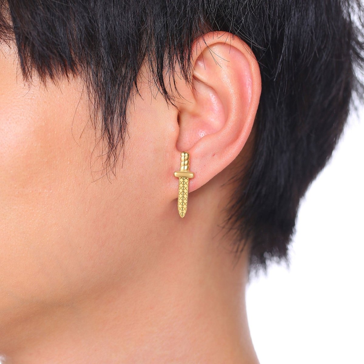 Titanium Earrings Hip-hop Men's Earrings-Jewearrings