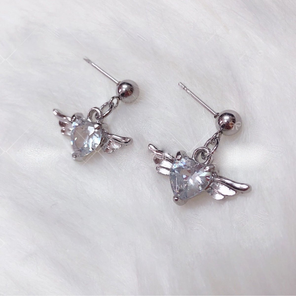 Titanium Earrings Hip Hop Wings Earrings-Jewearrings