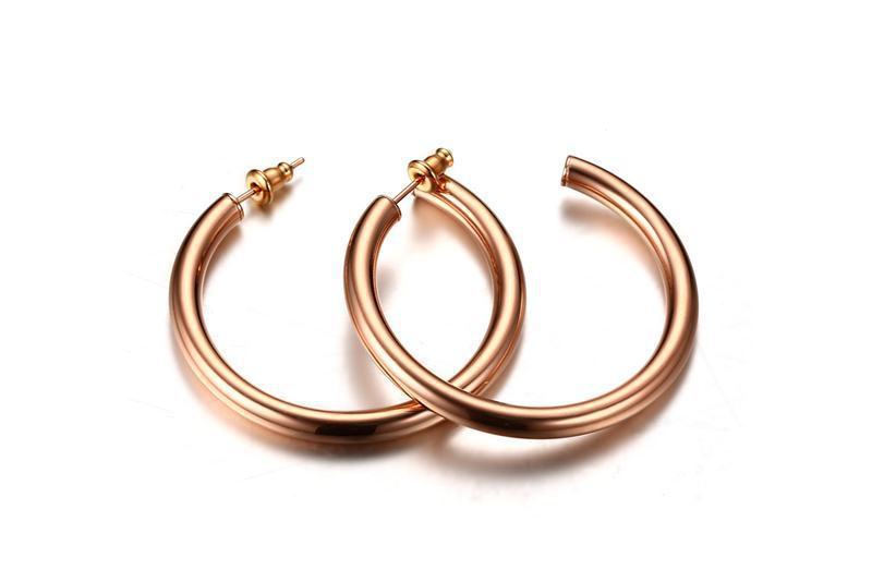 Titanium Earrings Hoop Earrings 42MM-Jewearrings