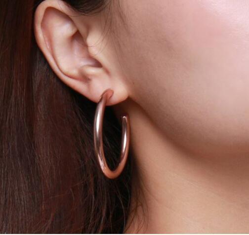 Titanium Earrings Hoop Earrings 42MM-Jewearrings