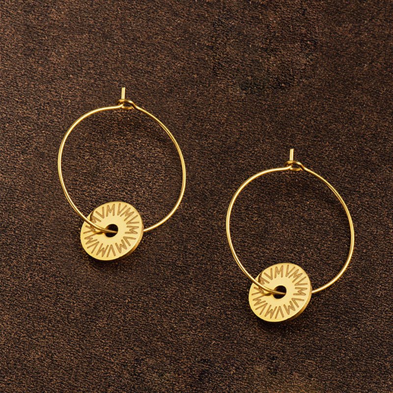 Titanium Earrings - Hoop Star Color Preservation-Jewearrings