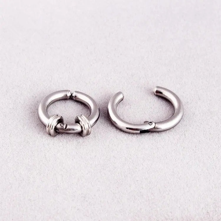 Titanium Earrings Male Non Pierced-Jewearrings