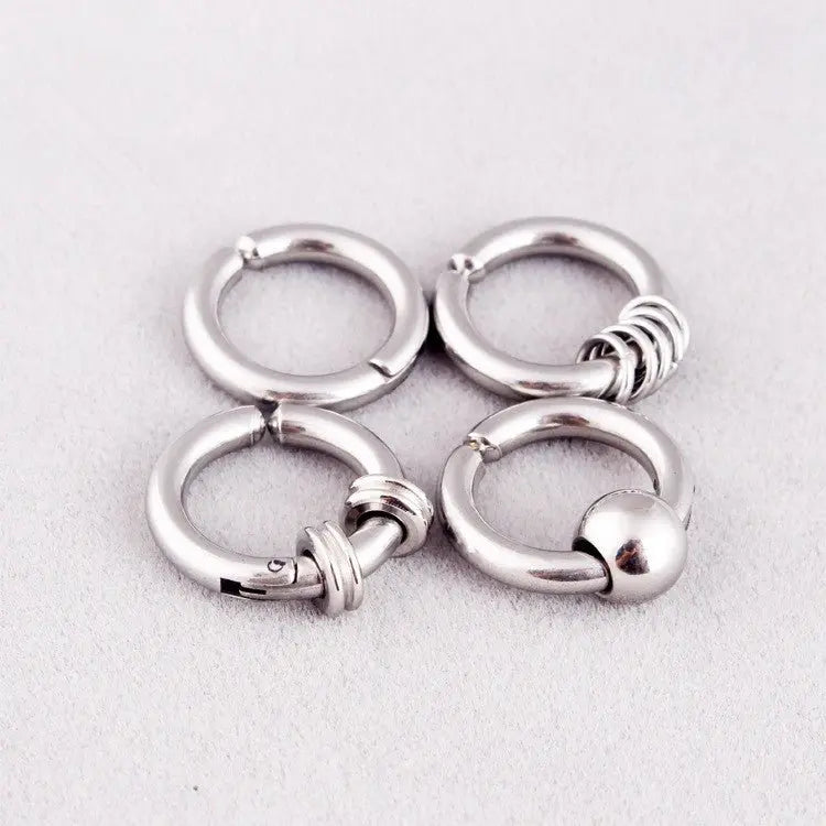 Titanium Earrings Male Non Pierced-Jewearrings