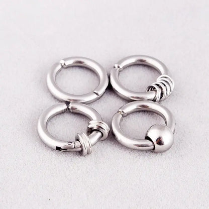 Titanium Earrings Male Non Pierced-Jewearrings