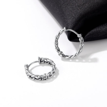 Titanium Earrings - Men's Chain Earrings-Jewearrings