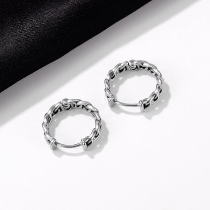 Titanium Earrings - Men's Chain Earrings-Jewearrings