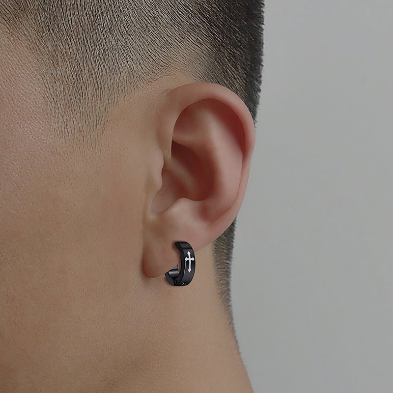 Titanium Earrings Men's Ear Clips-Jewearrings