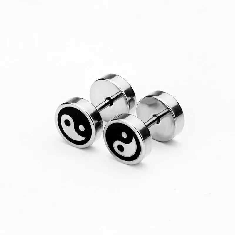 Titanium Earrings: Men's Gossip Array Jewelry-Jewearrings