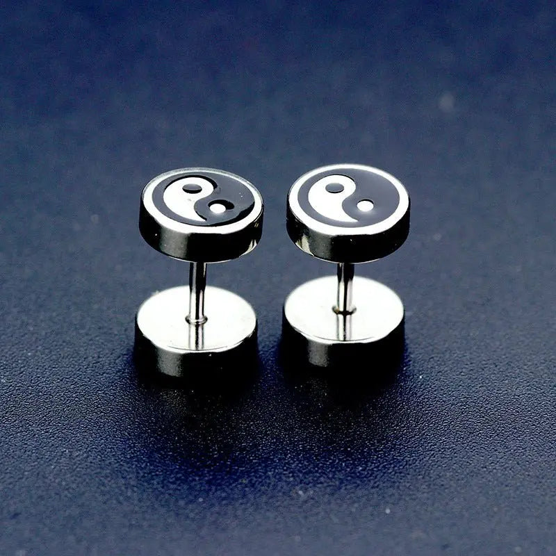 Titanium Earrings: Men's Gossip Array Jewelry-Jewearrings